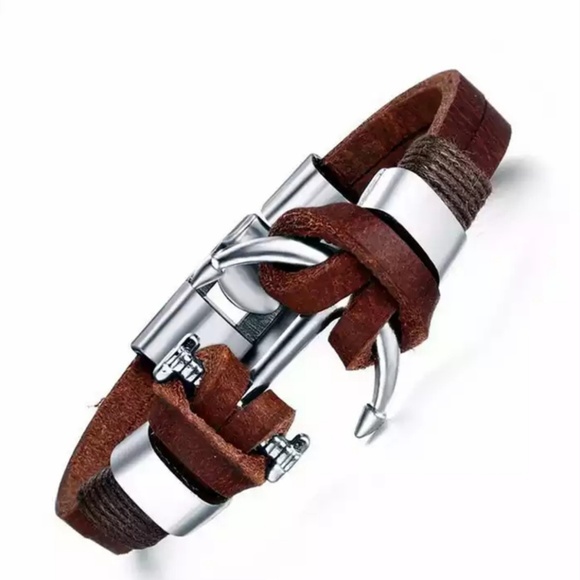 2 set of men Leather Bracelet - Picture 1 of 2